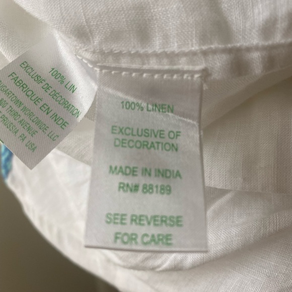 Lilly Pulitzer fabulous embroidered linen tunic - Picture 9 of 9